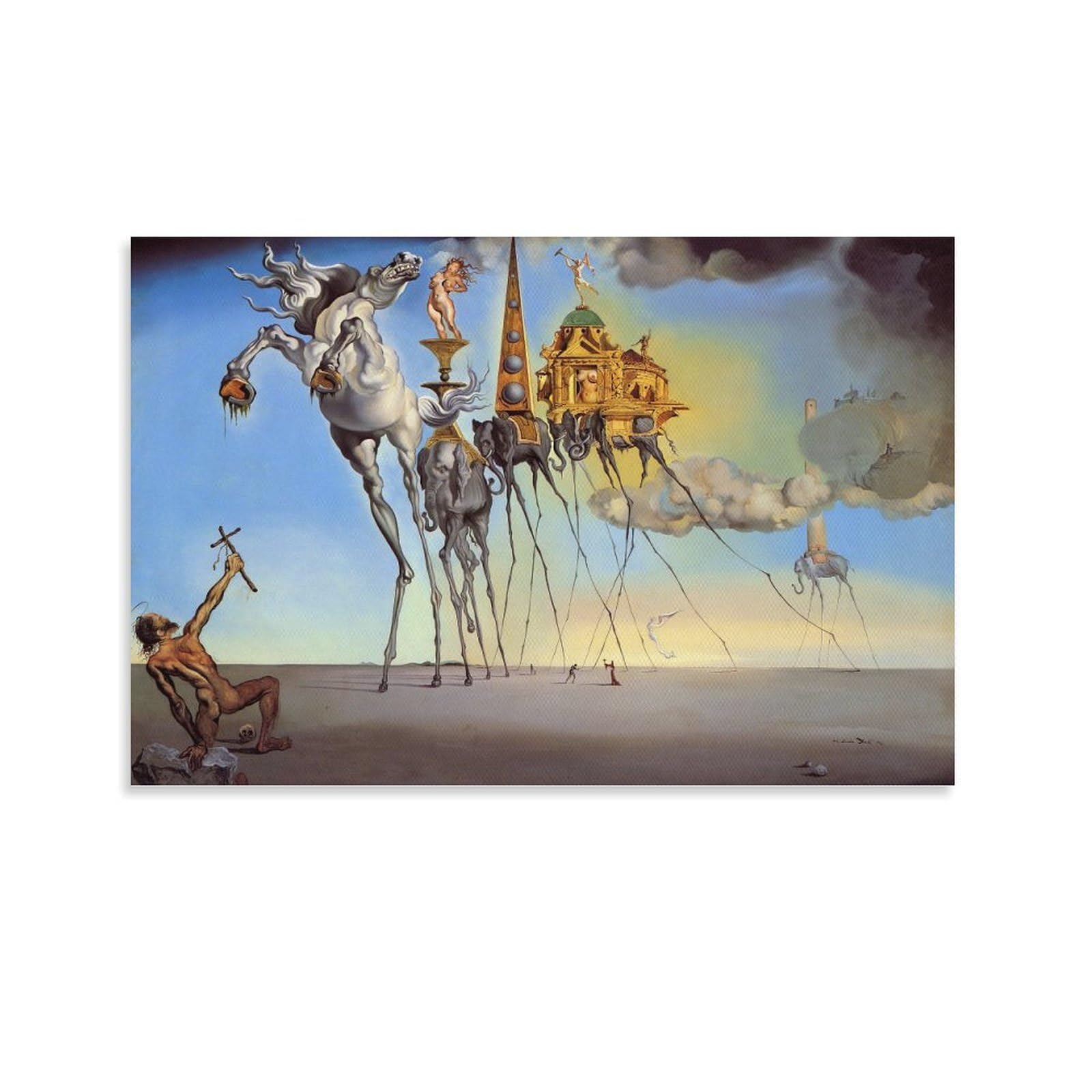 Salvador Dali Wall Art Prints The Temptation of St Anthony Salvador Dali Poster Posters Wall Art Painting Canvas Prints Decor Poster Artworks 20x30inch(50x75cm)