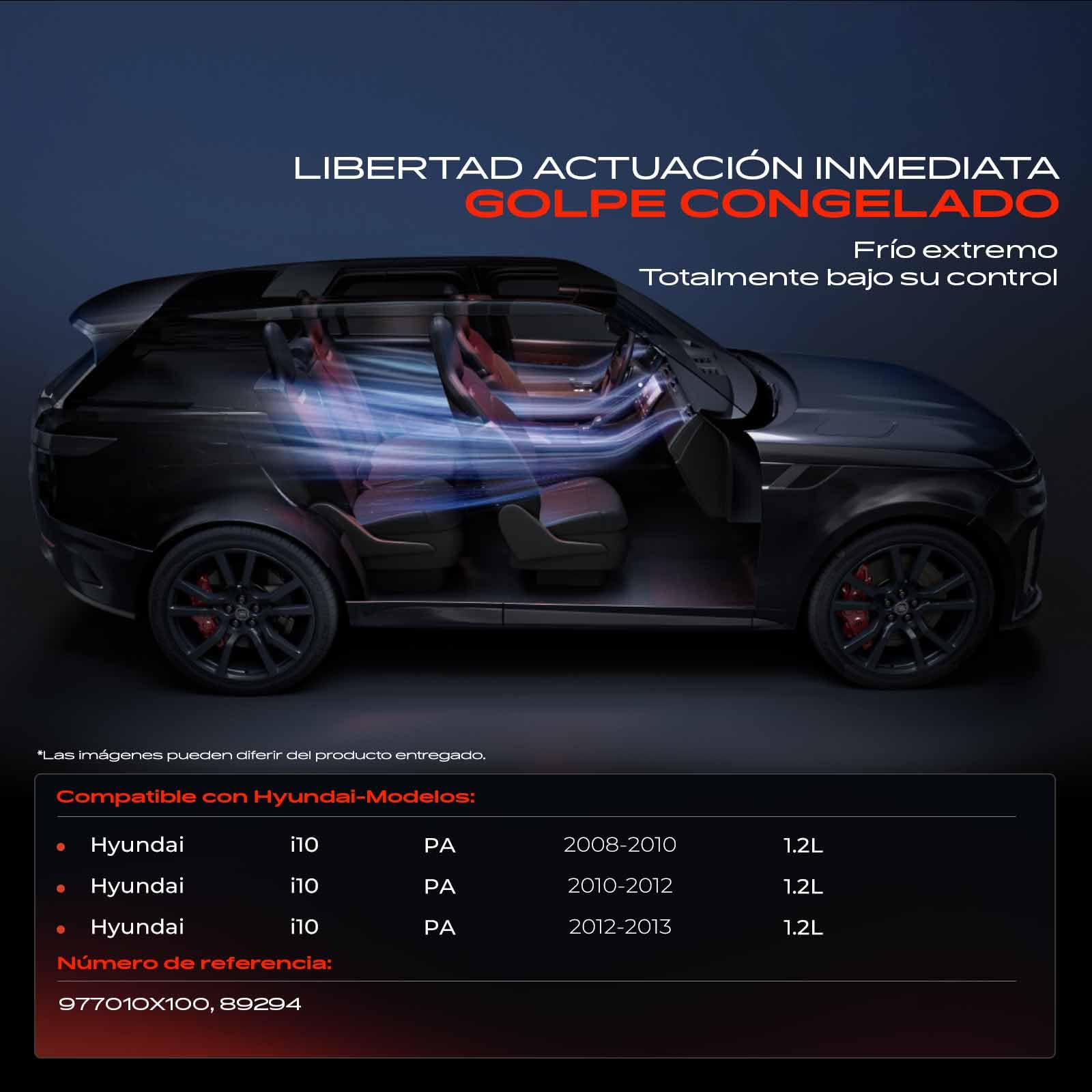 Frankberg Sistemas de aire acondicionado Compresor de aire acondicionado con embrague Gasolina Compatible con i10 PA 1.2L 2008-2013 Replace# 977010X100incl. aceite premezclado
