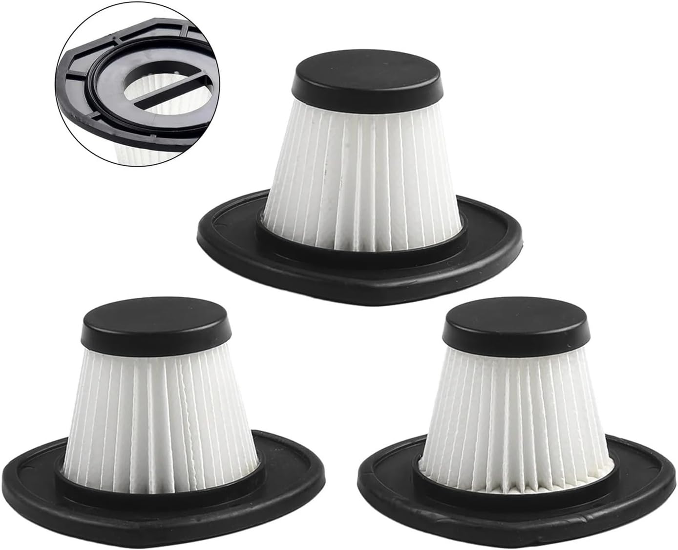 Compatible for Handheld Car Vacuum, 3-Pack Filter Replacement Set for R-6053 Model Cleaning Accessory