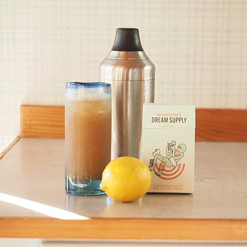 Miniatura 3 de Wunderground Dream Supply - Té instantáneo de manzanilla y champiñones con melena de león orgánica y reishi, 10 paquetes para llevar