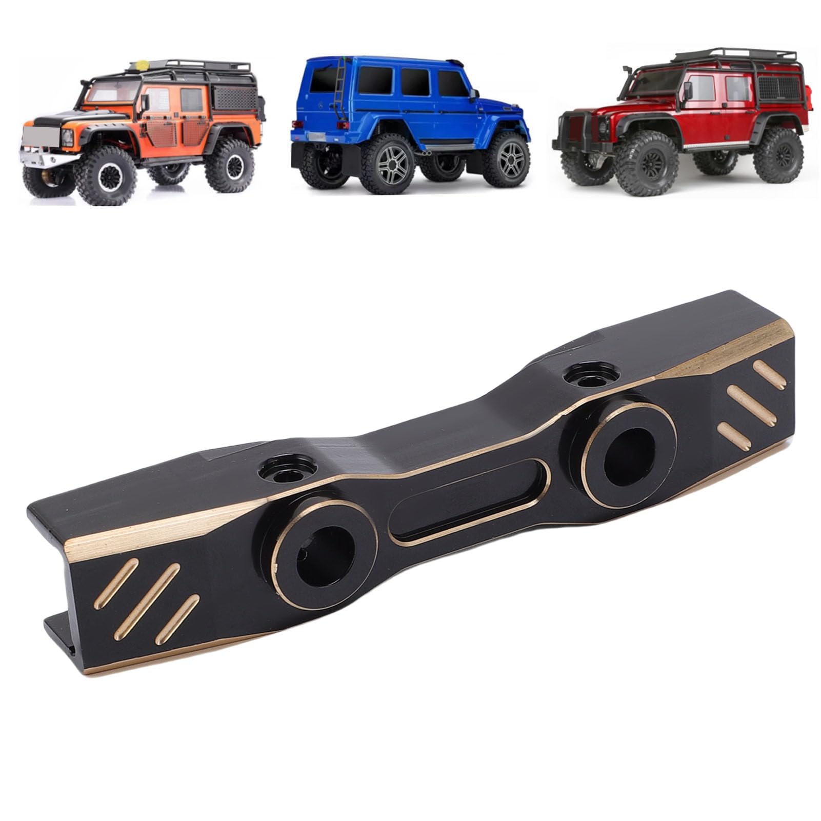Traversa di ricambio per auto RC in ottone con lussuosa finitura in oro nero per dettagli squisiti per la costruzione di modelli per gli appassionati