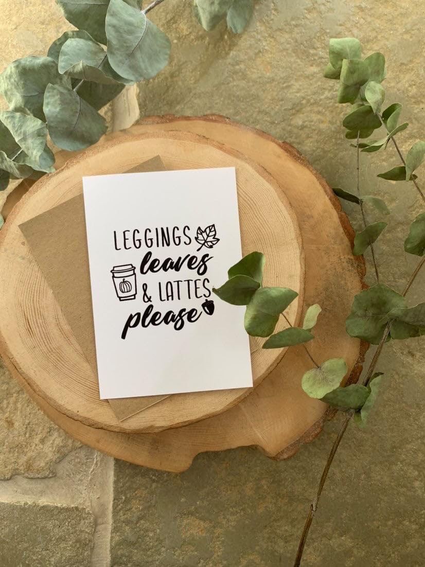 Affiche automne Leaves & Lattes Please A2 pour deco salon chaleureuse