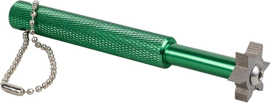 Golf Groove Sharpener,Golf Club Groove Sharpener,Groove Sharpener,Club Sharpener,Groove Sharpening Tool - Generate Optimal Backspin - Suitable for U & V-Grooves 6 Heads Green