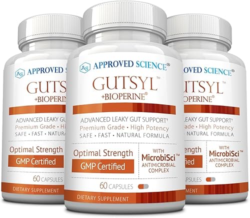 Miniatura 1 de Approved Science Gutsyl- Suplemento intestinal con fugas, protege el tracto gastrointestinal con aloe vera, raíz de malvavisco, regaliz y olmo