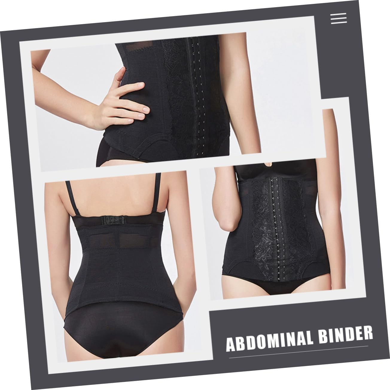 Belly Wrap Body for Women Abdominal Binder Breathable Postpartum Girdle Comfortable Black