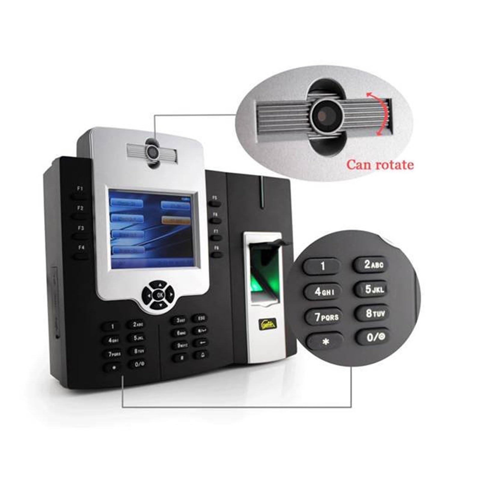 Amazon.co.jp: タイム カード機械 Tcp/Ip 指紋カード勤怠管理機カメラ