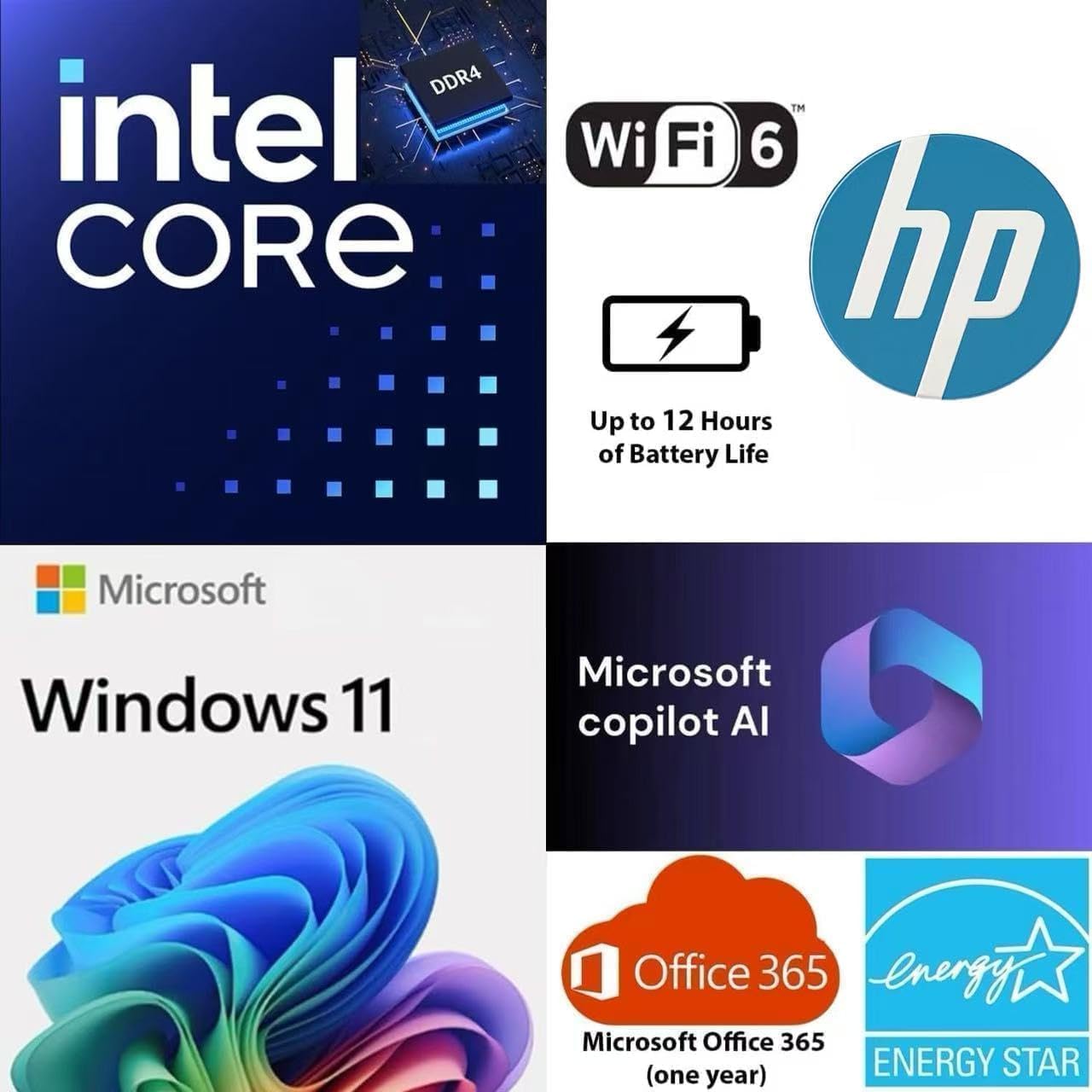 HP Student and Home Laptop with Free Microsoft 365, 16GB RAM, 1.1TB Storage (64GB SSD with 64GB External and 1TB Cloud Storage), Fast Intel Core, Win 11 w/o Earbuds – Perfect for Work & Play