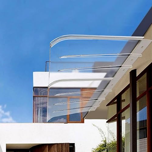 Toldo de patio para puerta delantera al aire libre, toldo de patio, toldo de ventana, cubierta de policarbonato transparente, refugio de protección