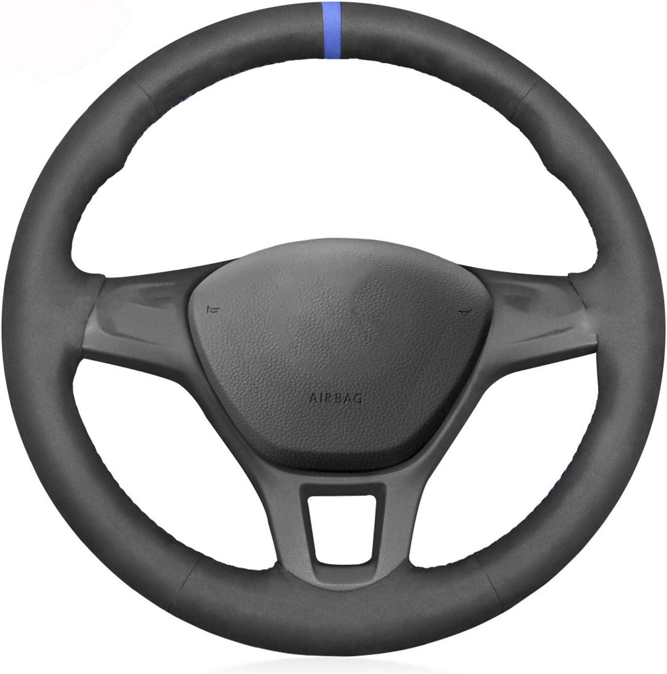 TURIM Black Suede Car Steering Wheel Cover ，for Volkswagen
