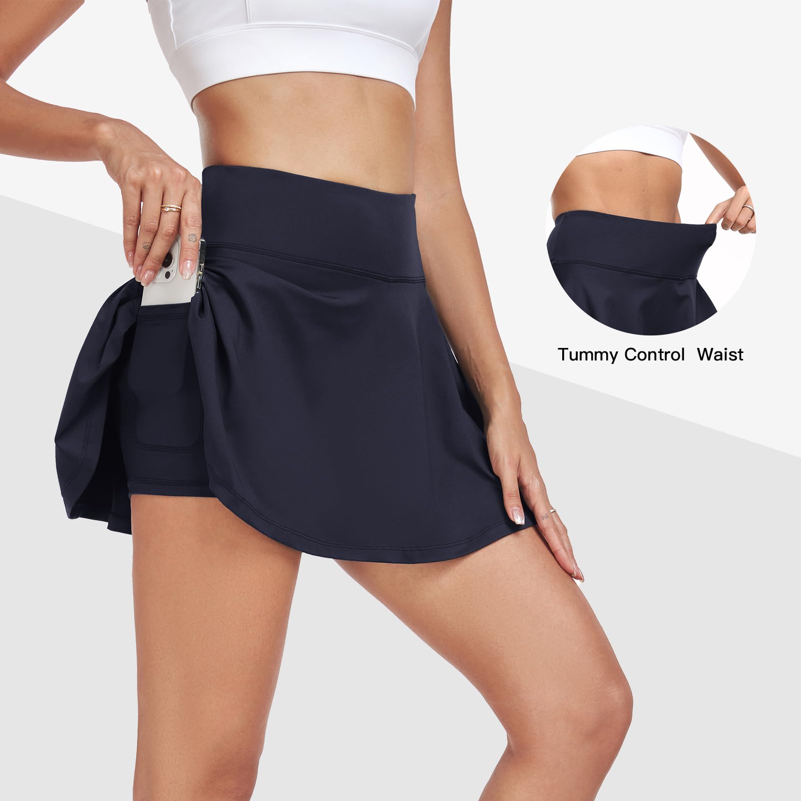GGOV Pleated Jupe de Tennis Femme