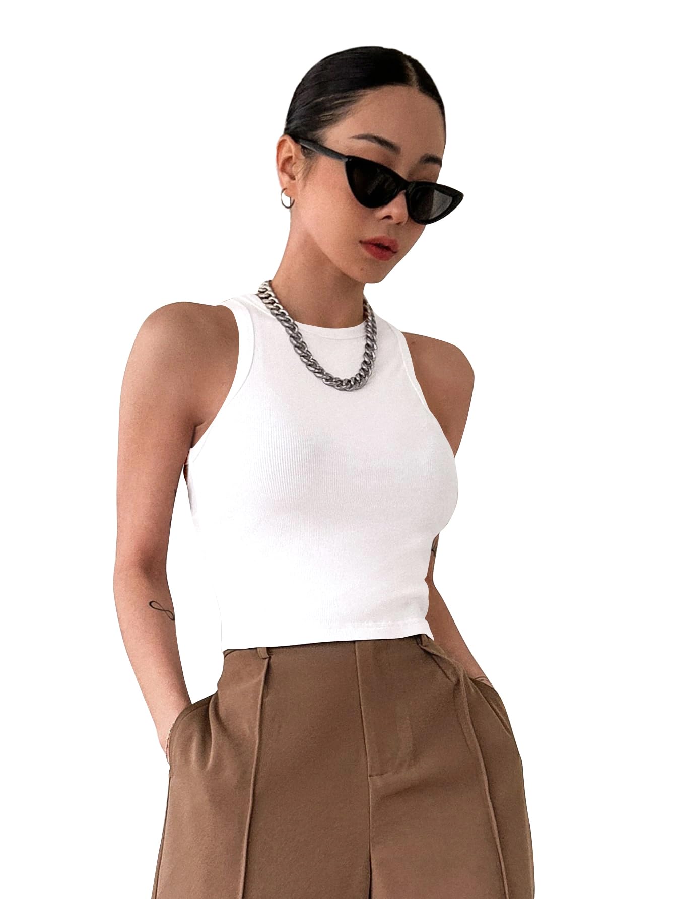 toochki Tops for Women Crop Top for Women's Tank Activewear Tee Sports Western Casual Cotton Camisole-picture-18