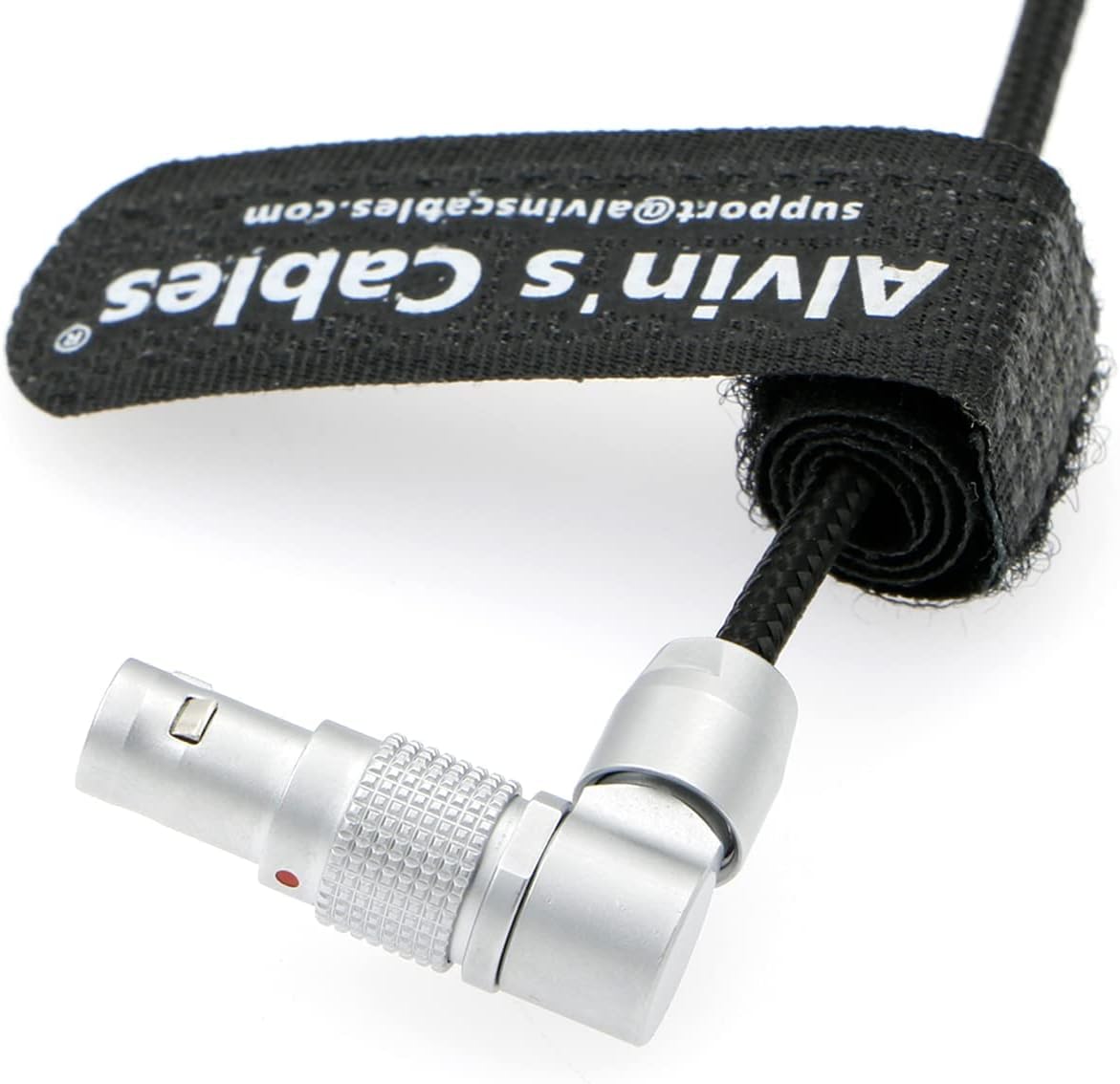 Alvin’s Cables Flexible Power Cable for RED Komodo Camera Rotatable Right Angle 2 Pin Female to D-tap Braided Wire 80cm|31.5inches