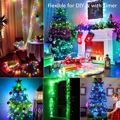 Brizlabs Color Changing Christmas Fairy Lights, 66Ft 200 Led Christmas Multicolor String Light With Remote, White Xmas Tree Lights With Timer, Usb Plugin Twinkle Fairy Light For Indoor Christmas #TOP5