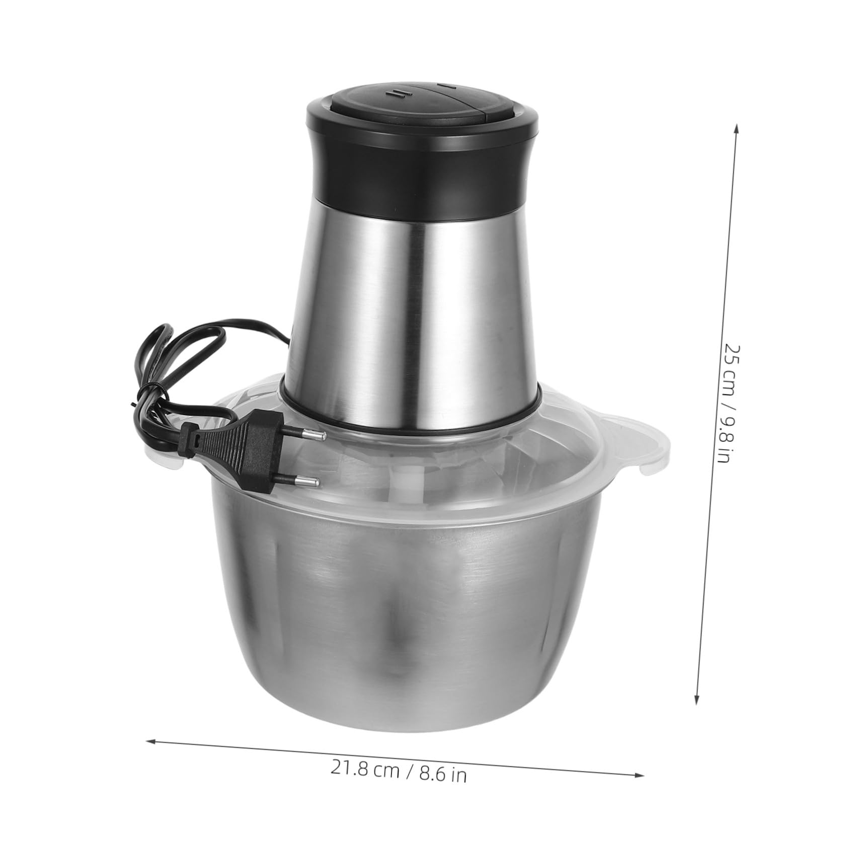 STOBAZA Trituradora Eléctrica de Carne y Inoxidable con Doble Motor Potente para Verduras Frutas y Secos y Fácil de Limpiar Uso Doméstico y Profesional