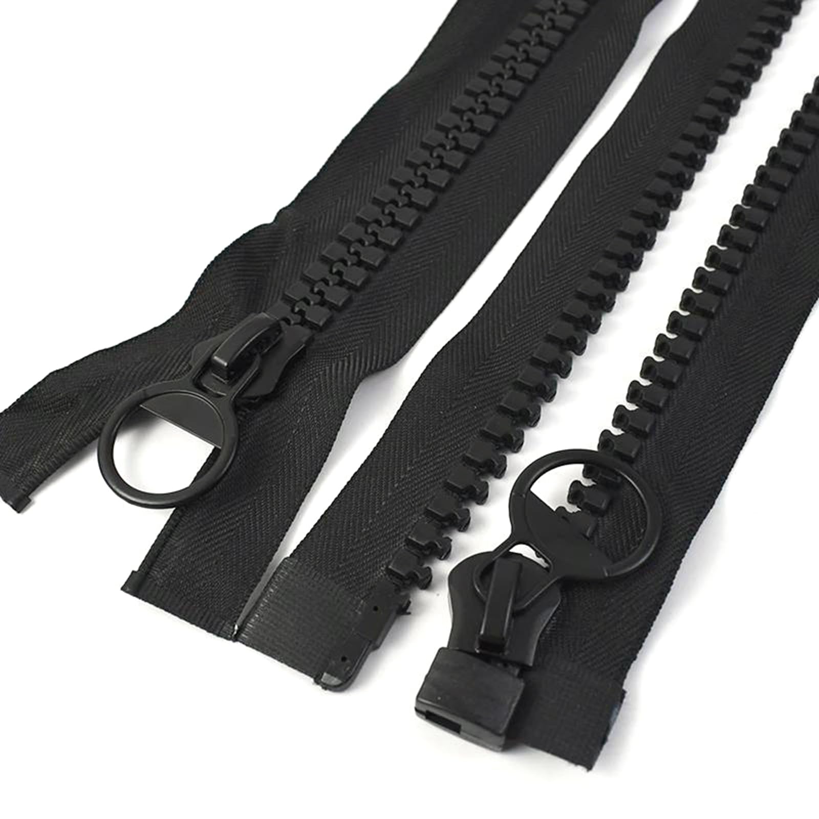 Cremalleras de resina de extremo abierto Tamaños múltiples blancos negros del indicador de las piezas reparación la chaqueta cremallera extremo abierto resina 20(White,800cm)