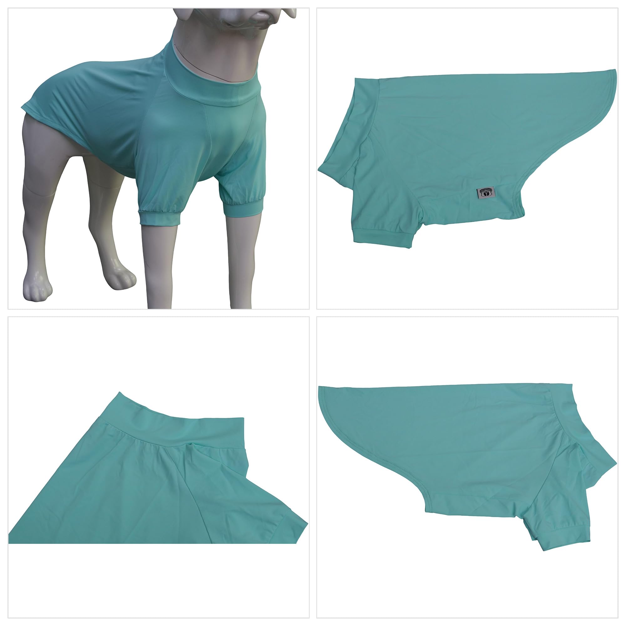 LoveLongLong Spring Summer Cooling Dog T-Shirt with UV Protection and Moisture-Wicking Fabric Blank Color Turquoise S - Image 3