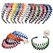 Plastic Headband with Teeth - 12 Hard Headbands - Bright Color Headbands by CoverYourHair