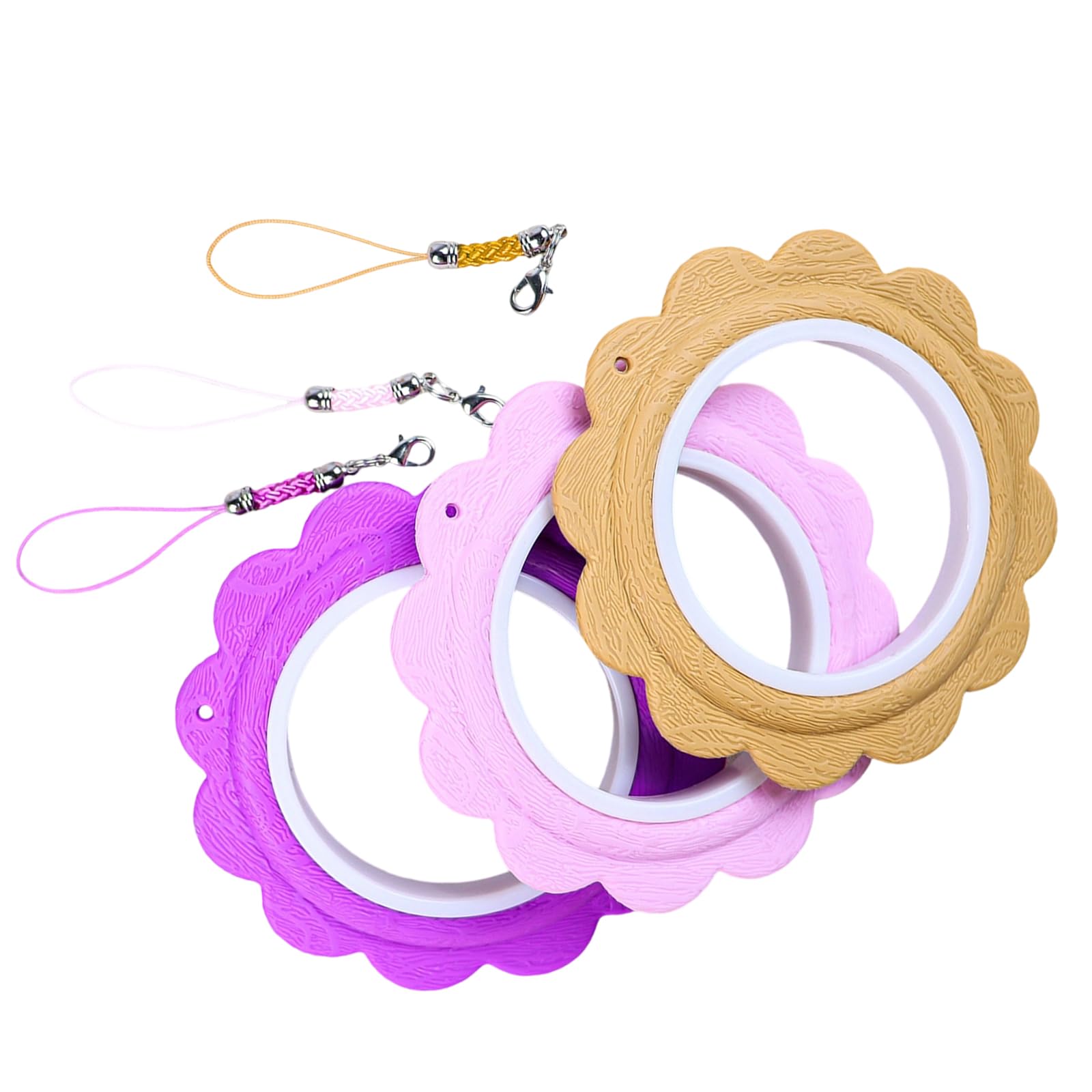 Montesy 3 Pcs Embroidery Hoop Crosses Stitching Hoop Embroidery Circles Rings Round Wreath Embroidery Frame for Needlework