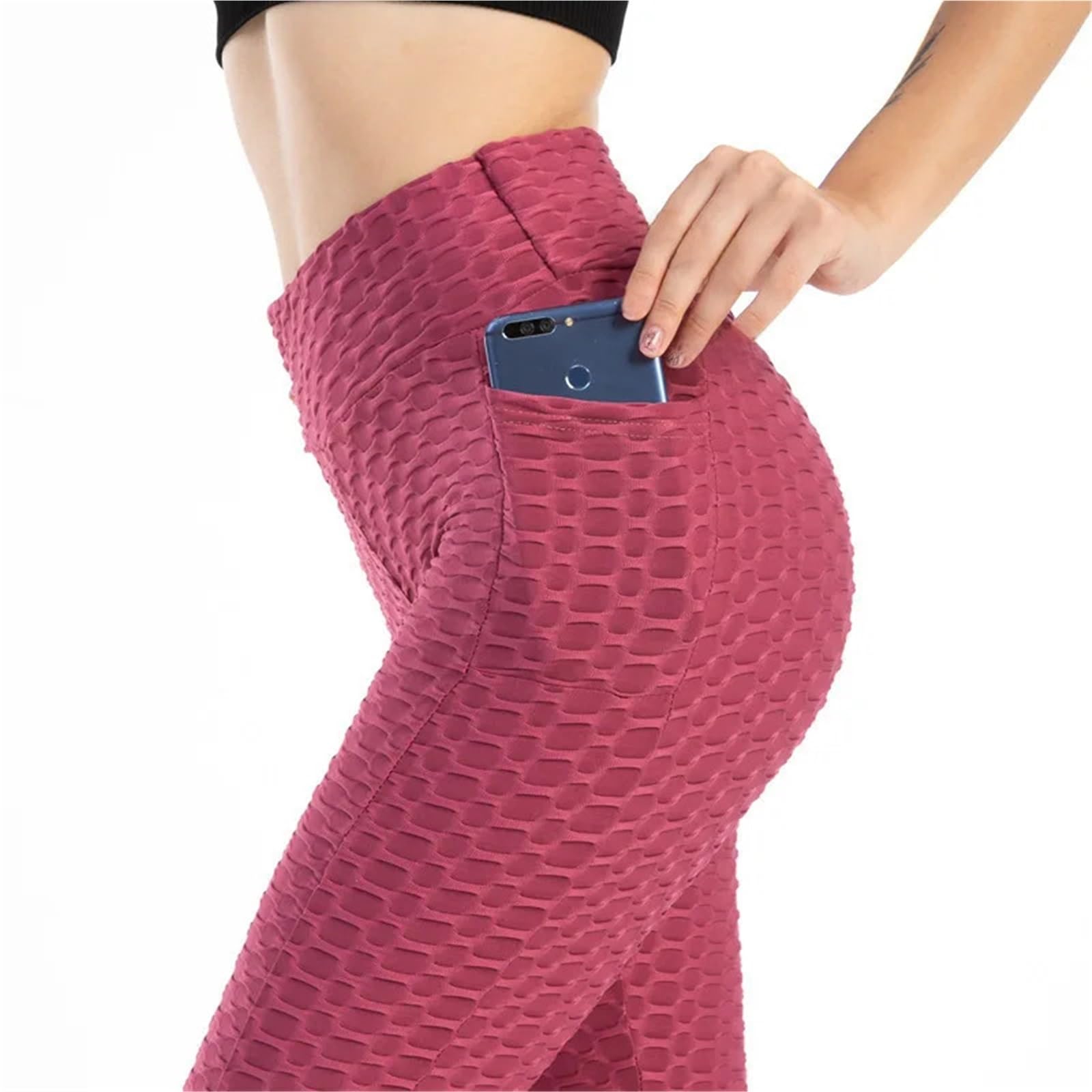 Leggins Donna Leggings Bubble Butt A Vita Alta