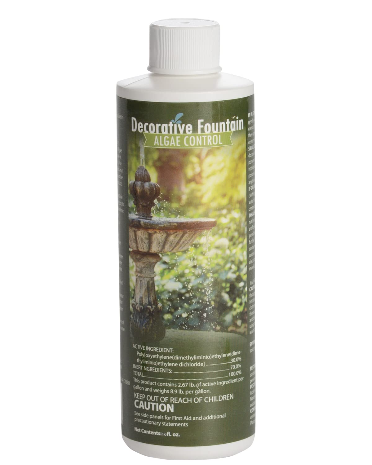 Fountain Algaecide and Clarifier - 16oz - Kills and Inhibits All Types of Algae Growth, Formulated for Small Ponds and Water Features, Treats up to