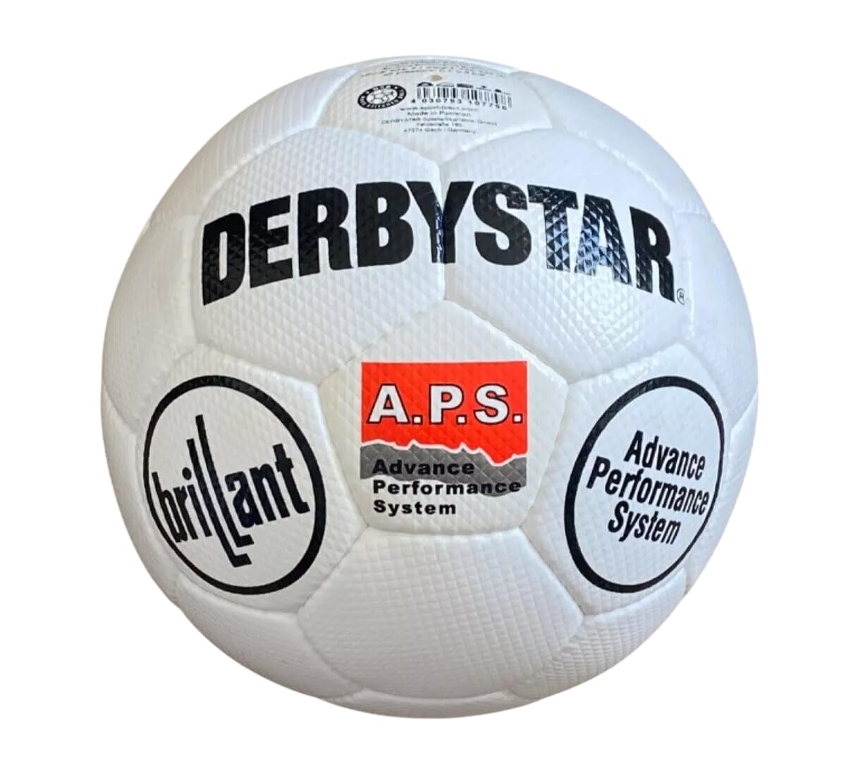 Derbystar Brilliant APS Retro Match Ball - Professioneller Wettkampffußball, Offizielle Größe 5, Hochleistungs-PU, FIFA-Qualität Training & Match Fußball