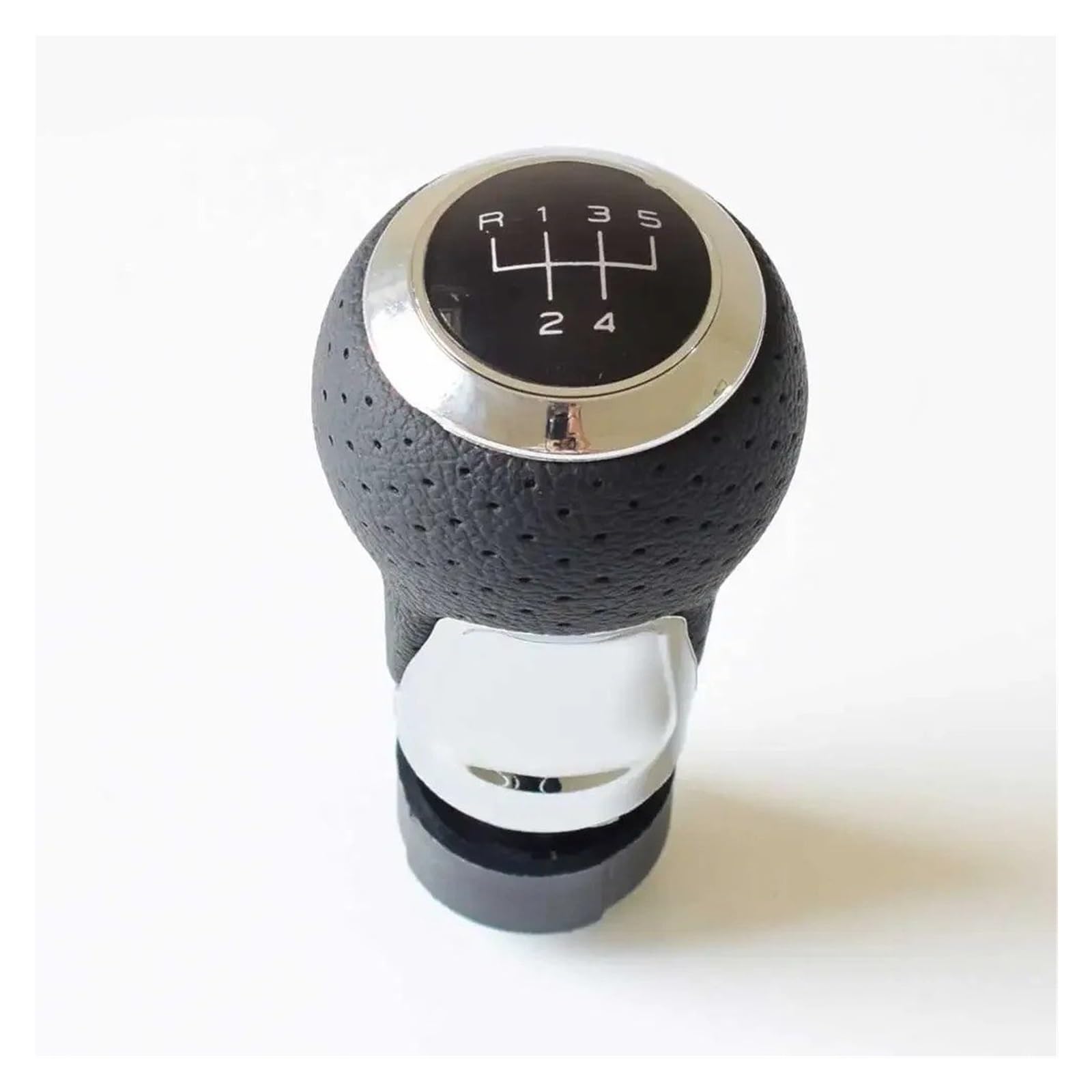 Vbbrswaad Gear Knob 12mm 5/6 Speeds Car Gear Shift Knob for A4 B6 B7 B8 for A6 S4 8K for A5 8T for Q5 8R S(Chrome Silver 5Speed)