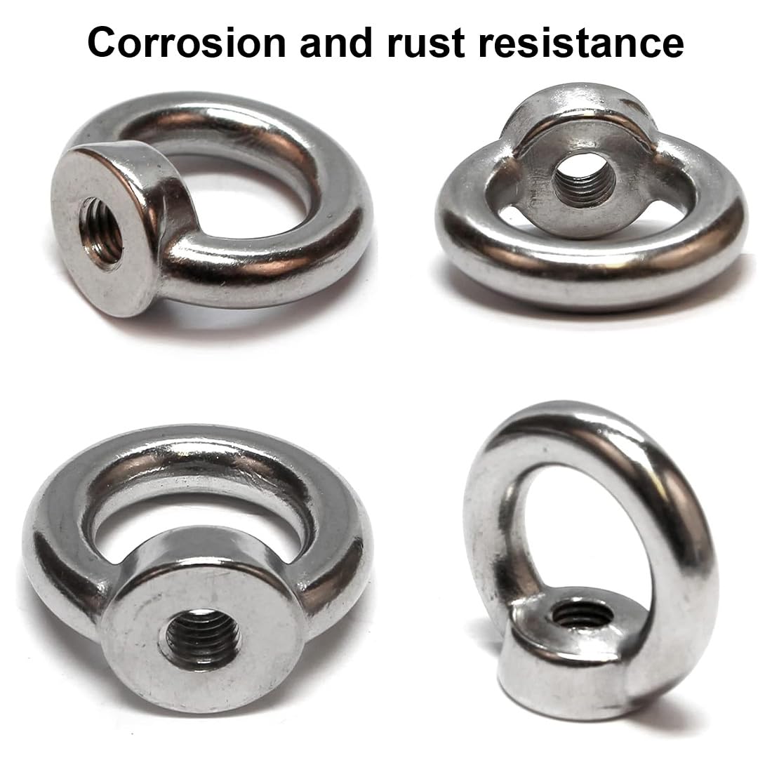 Aililong Dadi ad anello M6-12 pezzi 304 in acciaio inox, dadi ad anello hardware per accessori di sollevamento e sospensioni per interni ed esterni