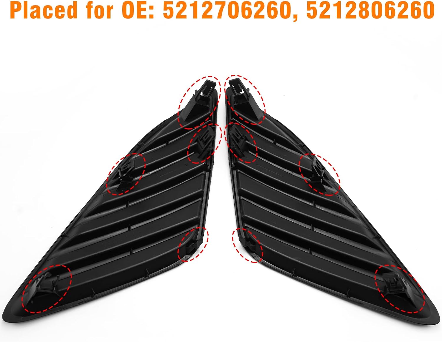 Moonlinks Compatible with 2012-2014 Toyota Camry Fog Light Cover, Front Driver and Passenger Side Fog Lamp Bezel for Camry XLE/LE/L/Hybrid, Replaces for 5212706260 5212806260 Black (1 Pair)