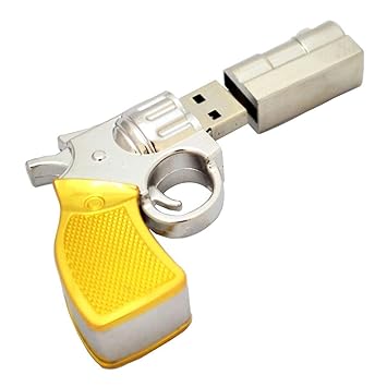 SMKT Metal Revolver Pistol Gun Shape Pen Drive 32 GB Thumb Drive Memory Stick Pendrive Jump Drive Flash Disk
