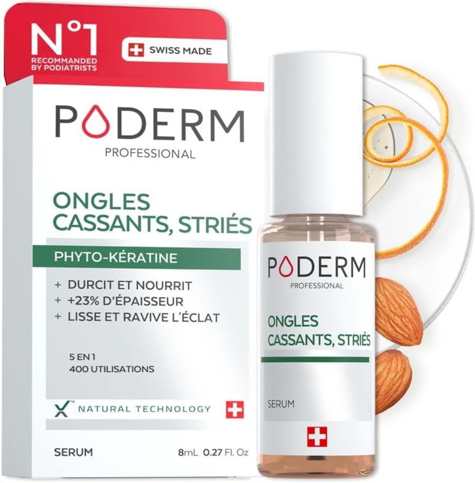 FRAGILE, SPLITTING, RIDGED NAILS - 2-in-1 treatment with plants with restorative, strengthening and nourishing properties - Professional solution for hands/feet - Quick & easy - Swiss Made