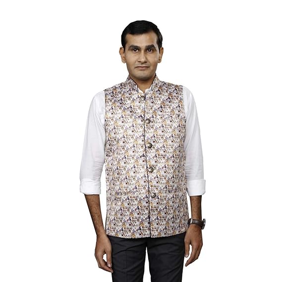 digital printed nehru jacket