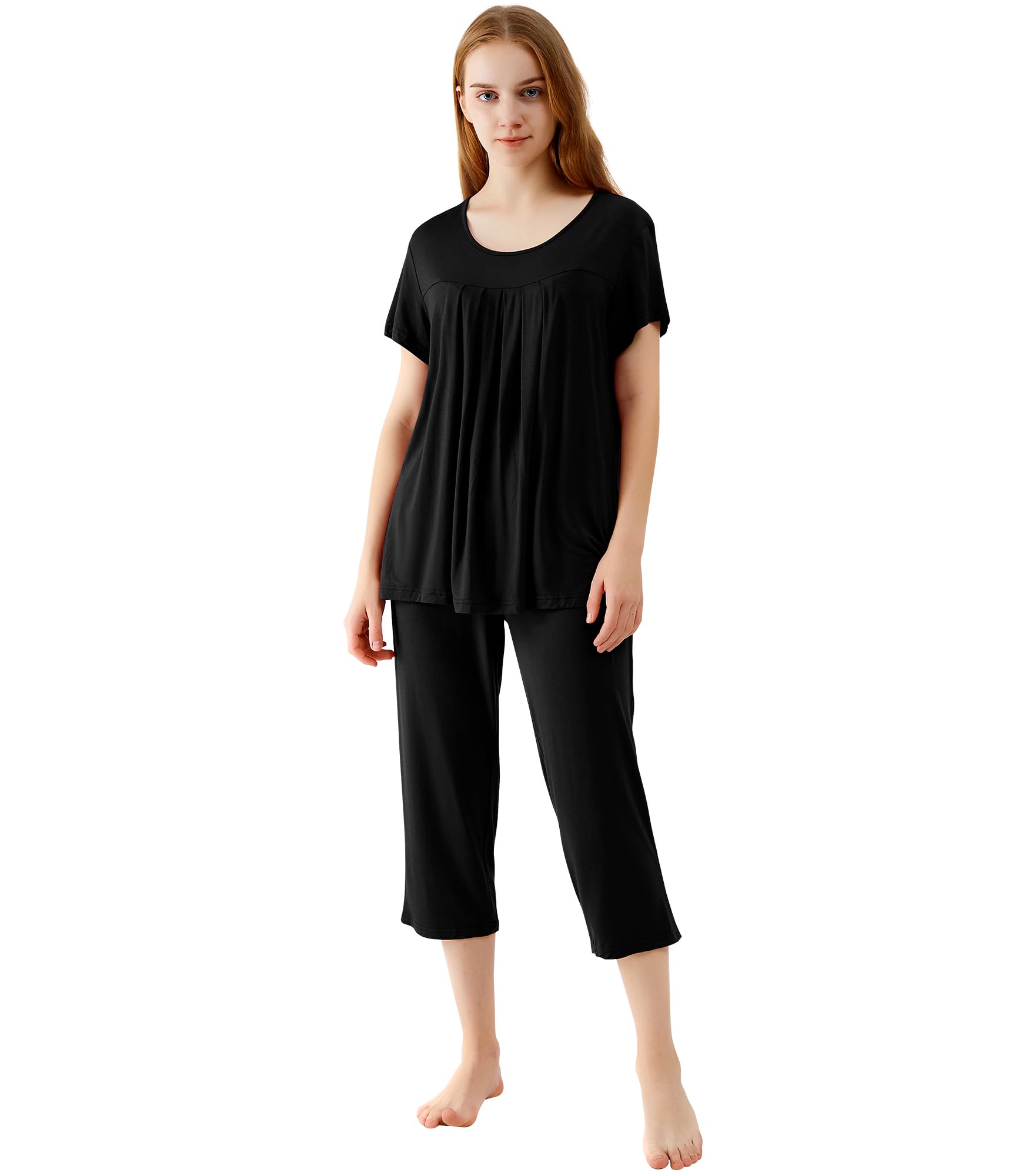 WiWi Short Sleeve Capri Pajamas