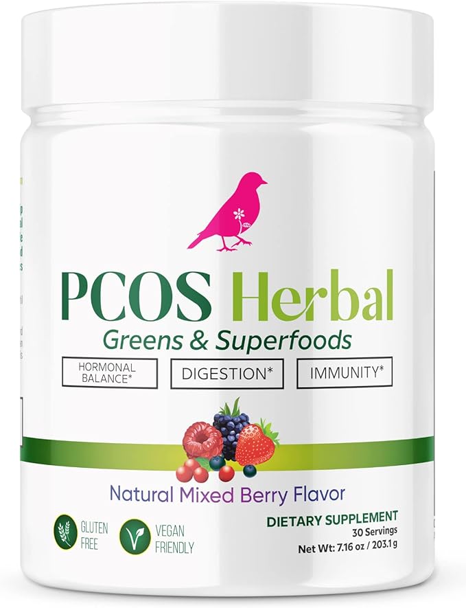 PCOS Herbal Green Superfood Probiotic Powder Mix Hormonal