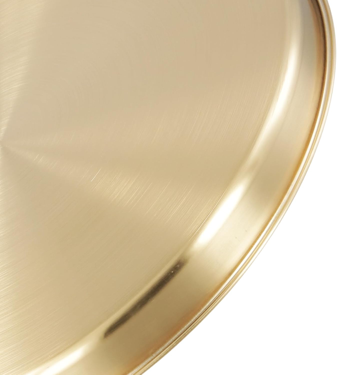 4 PCS Gold Round Tray, 11.8 Inch Stainless Steel Serving Tray Jewelry Dish Makeup Vanity Organizer, Gold Platter Circle for Countertop, Bathroom, Perfume