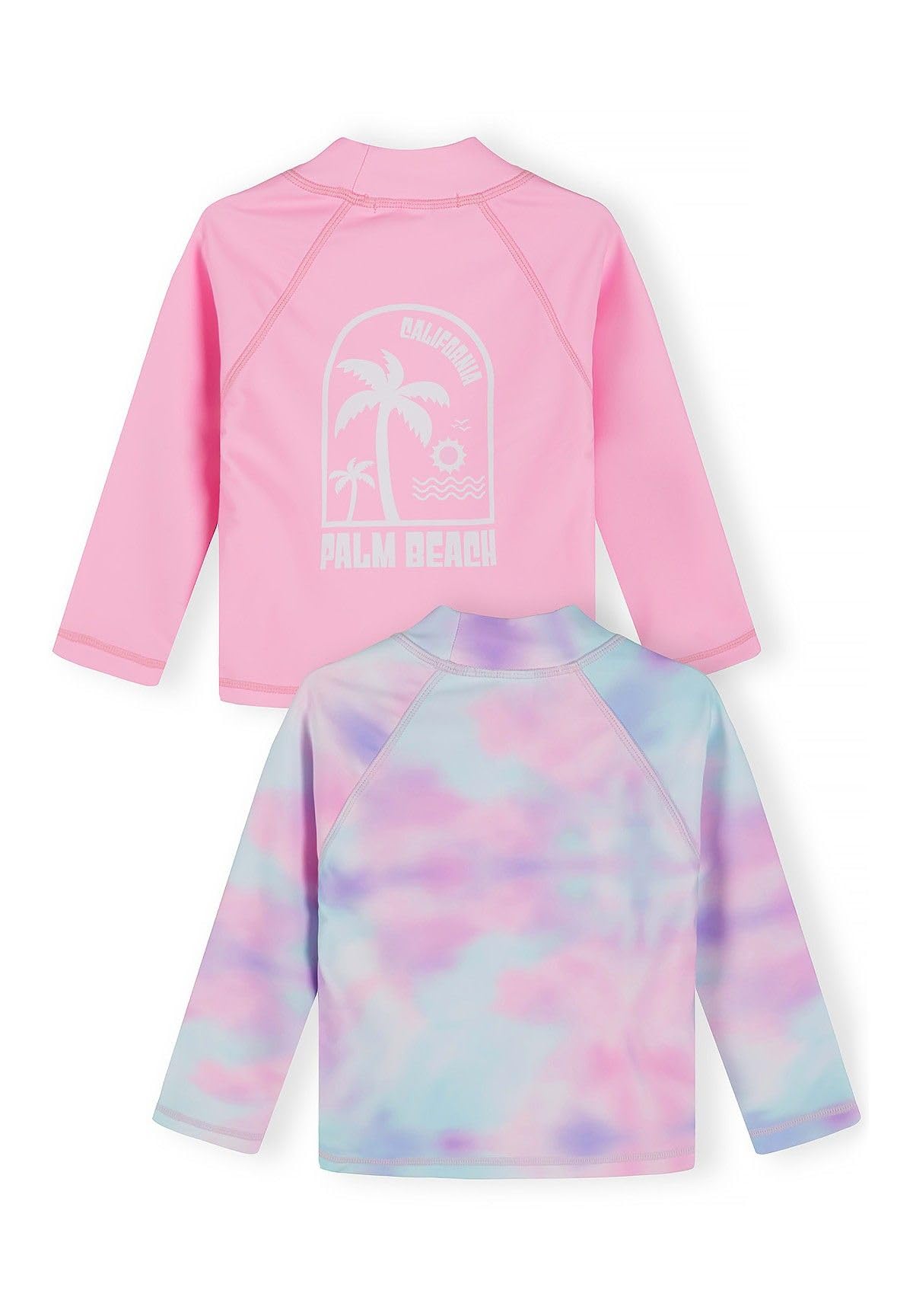 Minoti Mädchen UV Schutz Langarm Schnell Trocken Shirt Kinder Rash Guard mit Spandex Tie-Dye