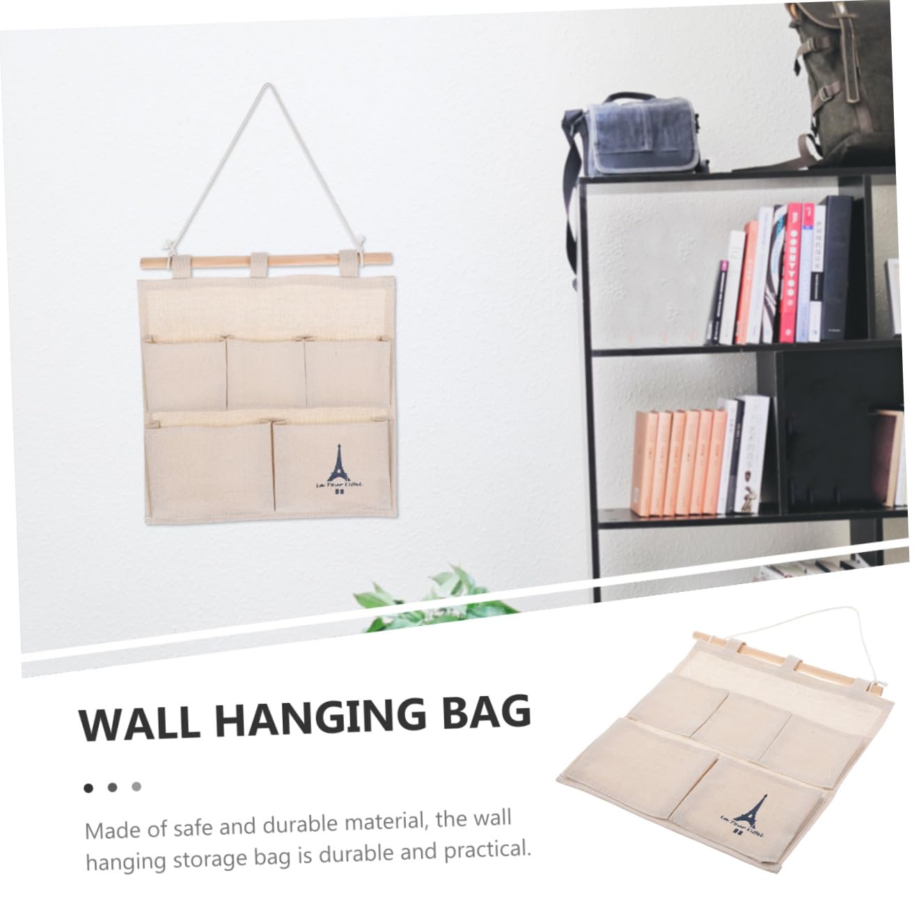 Operitacx 3piezas Bolsa De Almacenamiento Colgante De Pared Múltiples Bolsillos Organizador De Sundries Para Baño Cocina Oficina Soporta Mayor Peso y Mantiene Ordenado El Espacio