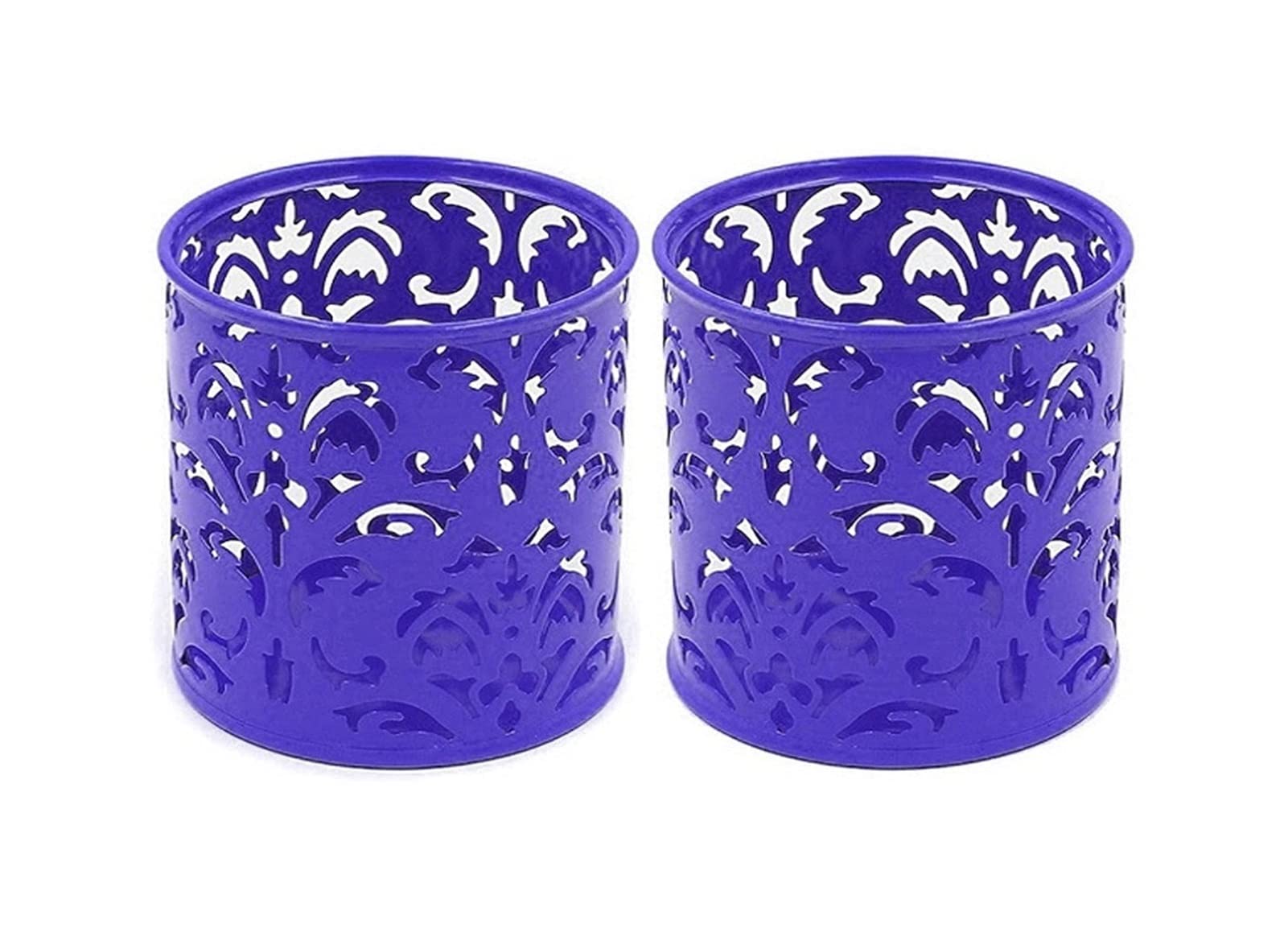 Stifthalter Stifteköcher 2 PCS3-1 / 4Inch Diax3-3 / 4inch Hochrund-Blumenstifthalter, schwarz Stifthalter Schreibtisch (Color : B-Blue)