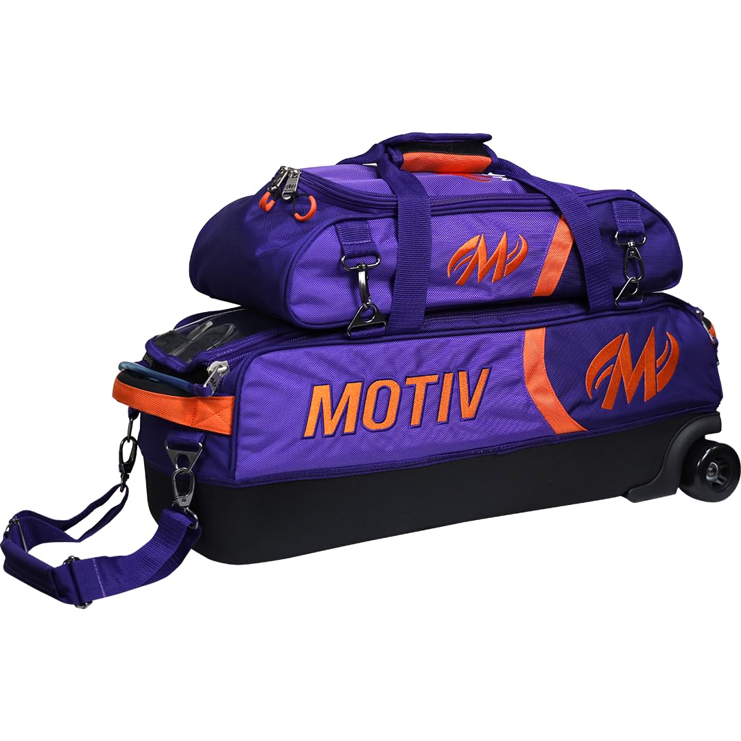 Amazon.com: MOTIV Apex Triple Slim-Roller Bowling Bag With Shoe