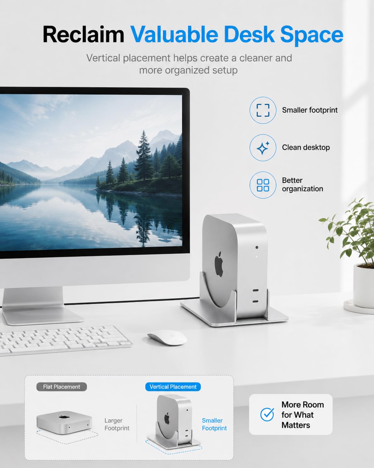 Amazon.co.jp: Mac Mini M4 スタンド - 縦置きデスクホルダー、電源