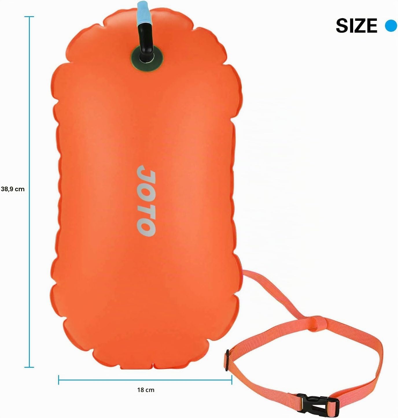 JOTO Bouée de Natation Swim Buoy Eau Libre, 【Lot de 2】 avec Ceinture Ajustable et Sangle, Entraînement en Toute Sécurité, à Haute Visibilité, pour Les Triathlètes, Kayakistes, Plongeurs en Apnée