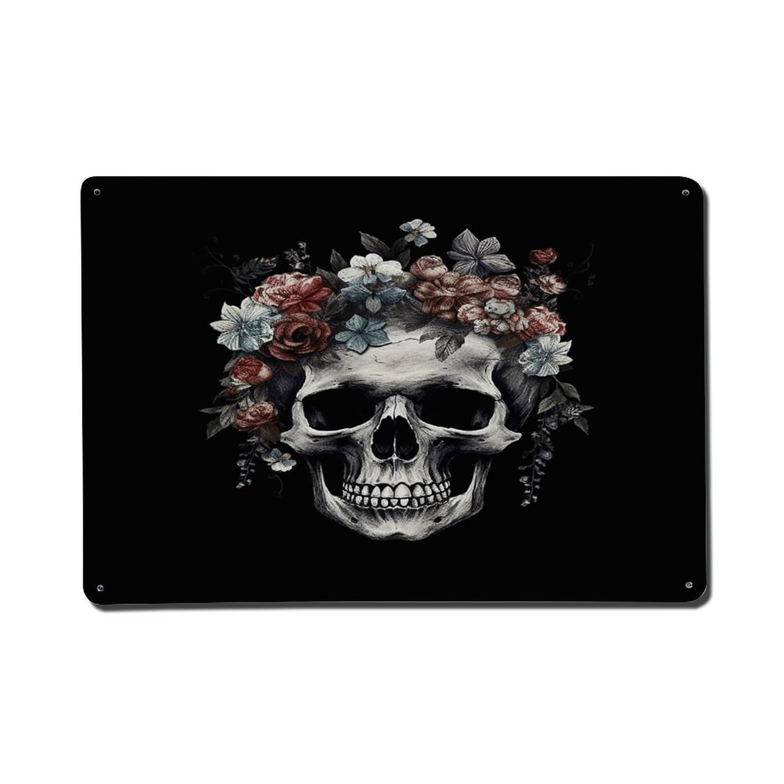 Adfgyerh Style Skull In Darkness Metal Signs Funny, Aluminum Tin Sign Indoor Outdoor Decor, Vintage Signs For Home Office Kitchen Bar Cafe Garden Farmhouse Wall Decor