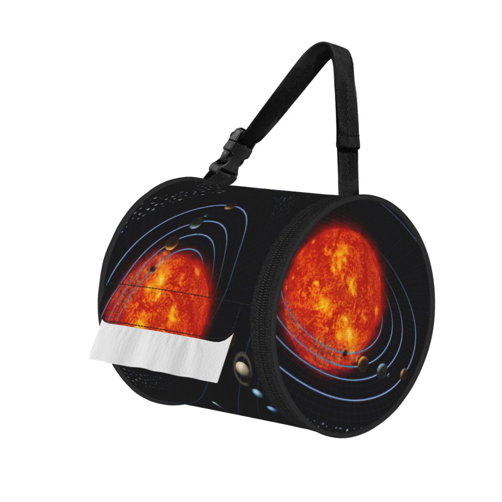 Outer Space Galaxy Solar System Print Fashion Tissues Organizer Box, Hanging Tissue Holder For Purse Coins For Car Office Daily Outing