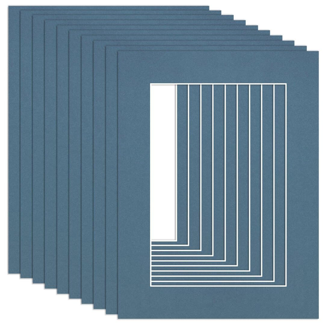 Procut Global 16x12" Pompadour Picture Mounts to Fit 12x8" Aperture - Precision Cut Cardboard Photo Mount - Ideal for Frames, Prints, Artwork & Certificates - Sizes & Colours Available - 10 Pack