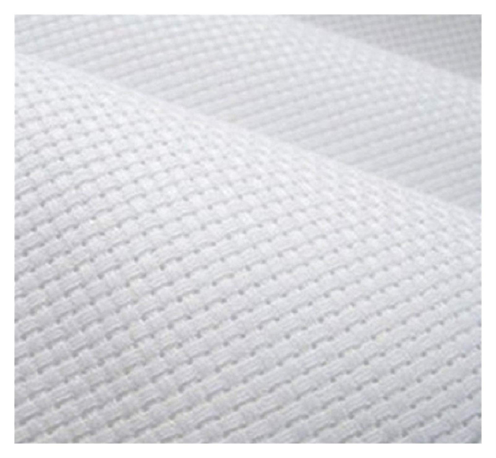Aida,Water Soluble Canvas Cloth 16CT Embroidery Canvas Cross Stitch Canvas of White Color (Size : 100x100cm)