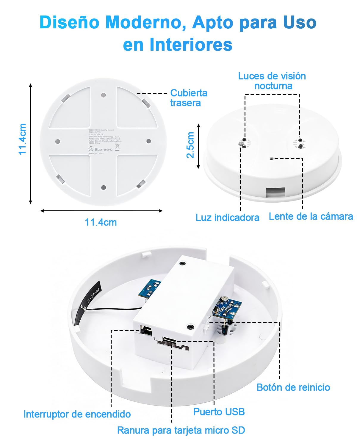 Cámara Espía WiFi 5G, Mini Camara Oculta 1080P HD, Mini Cámaras de Vigilancia Inalambricas, Camara Camuflada WiFi con Visión Nocturna Detección De Movimiento para Interior
