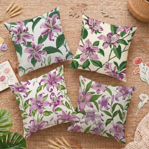Housse de coussin 65x65cm rose imperméable pour canapé de jardin et salon - 2