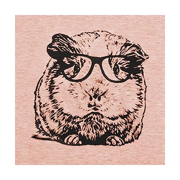 TrendiMax-Guinea-Pig-Tee-Shirt-for-Women-Summer-Womens-Cute-Short-Sleeve-Casual-Graphic-Tunic-Tops TrendiMax Guinea Pig Tee Shirt for Women Summer Womens Cute Short Sleeve Casual Graphic Tunic Tops (Light Orange, XL)