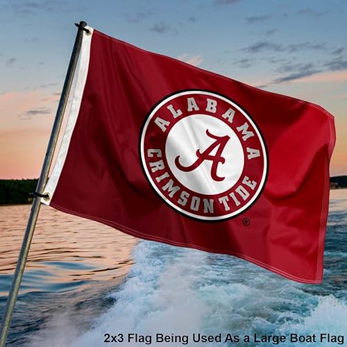 Miniatura 4 de College Flags & Banners Co. Bandera pequeña de Alabama Crimson Tide de 2 x 3 pies
