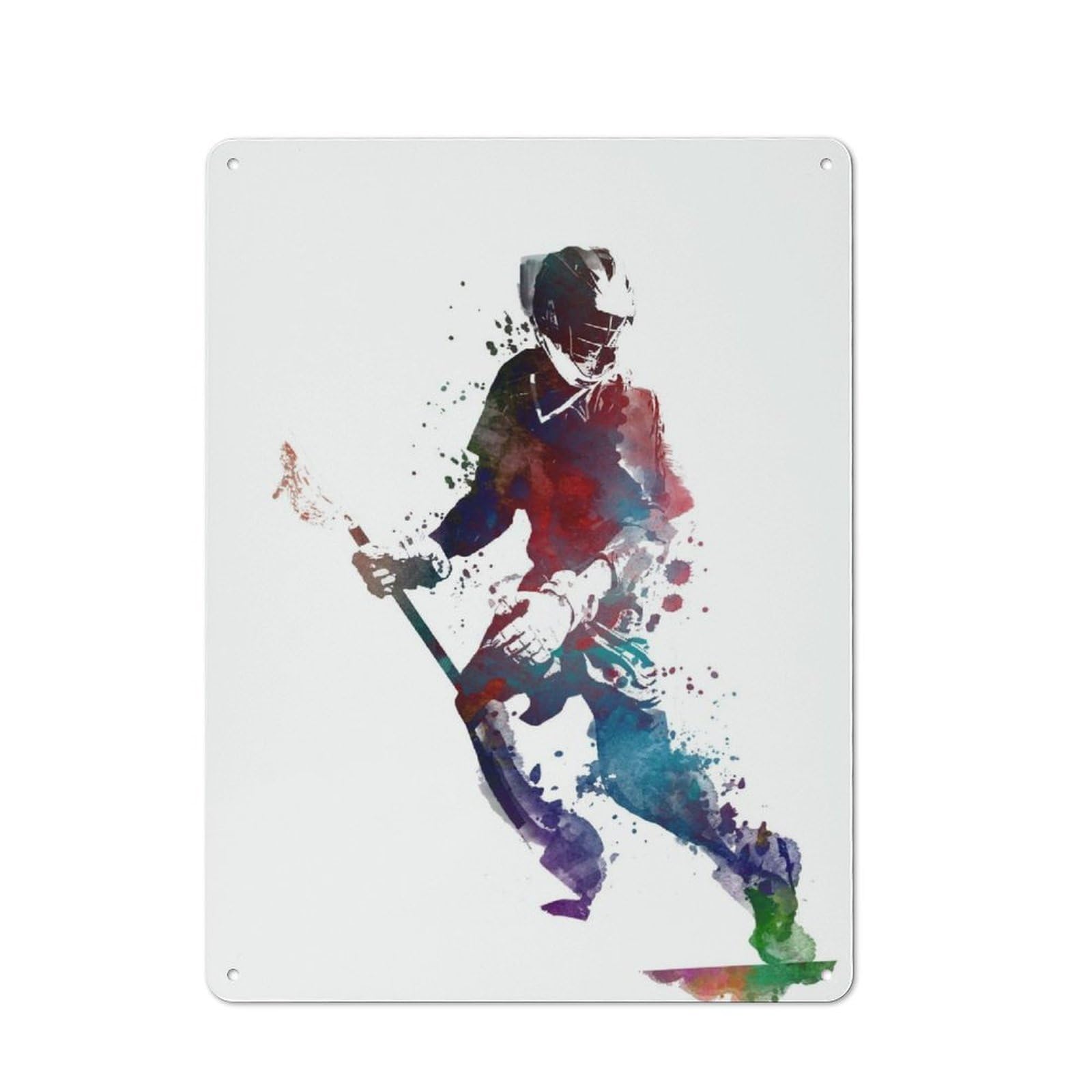 Metal Sign 40x30cm with Lacrosse for Hallway Wall, Vintage Decor, for Garage, Workshop And Man Cave Decoration