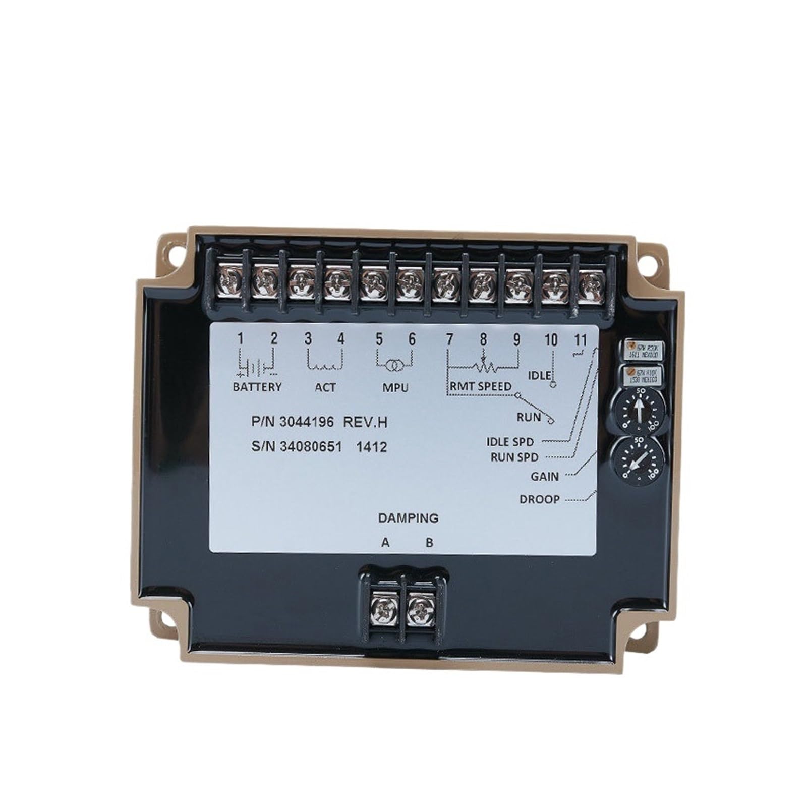 3044196 regulator prędkości silnika generatora diesla, regulator elektronicznej płytki drukowanej, do części zestawu prądotwórczego alternatora silnika